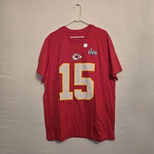 Kansas City Chiefs Super Bowl LVII Patrick Mahomes #15 Red Nike T-Shirt Xl